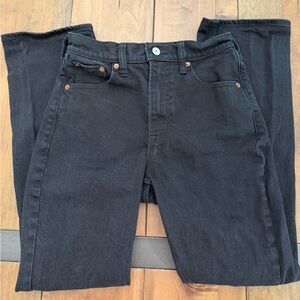 Women’s Black Straight-Leg Jeans - Classic Casual Denim